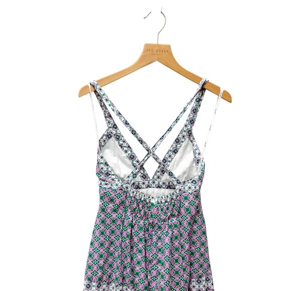 MINKPINK Women's Verano Midi Dress Purple Print Size XS - Picture 7 of 10